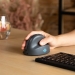 R-Go HE Basic Mouse vertical wireless mouse medium, grey, Bluetooth