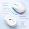 Seenda rechargeable wireless RGB Mouse with Jiggler function, white, USB