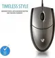 V7 Full Size Optical Mouse silver, USB