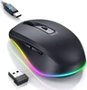 Seenda rechargeable wireless RGB Mouse with Jiggler function, black, USB