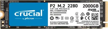 Crucial P2 SSD 2TB, M.2 2280 / M-Key / PCIe 3.0 x4
