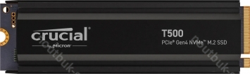 Crucial T500 SSD 1TB, M.2, с радиатором
