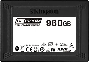 Kingston DC1500M Data Center Series Mixed-Use SSD - 1DWPD 960GB, 2.5" / U.2 / PCIe 3.0 x4