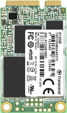 Transcend MSA452T2 SSD 512GB, MO-300 / mSATA 6Gb/s