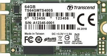Transcend MTS400S SSD 64GB, M.2 2242 / B-M-Key / SATA 6Gb/s