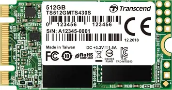 Transcend MTS430S SSD 512GB, M.2 2242 / B-M-Key / SATA 6Gb/s