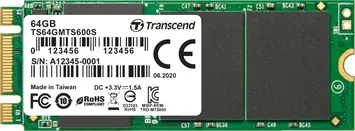 Transcend MTS600S SSD 64GB, M.2 2260 / B-M-Key / SATA 6Gb/s