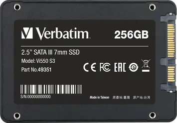 Verbatim Vi550 S3 SSD 256GB, 2.5" / SATA 6Gb/s