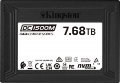 Kingston DC1500M Data Center Series Mixed-Use SSD - 1DWPD 7.68TB, U.2