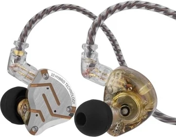 KZ ZS10 Pro с микрофоном glare gold