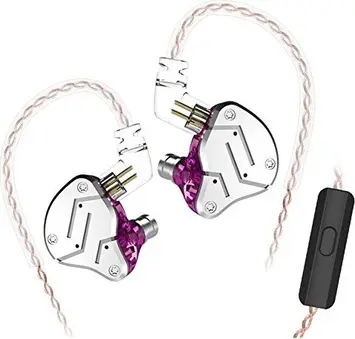 KZ ZSN with microphone purple