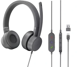 Lenovo Go wired ANC headset Storm Grey
