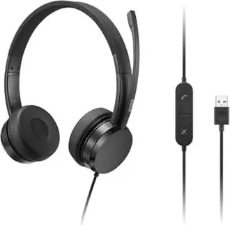 Lenovo USB-A wired stereo On-Ear headset