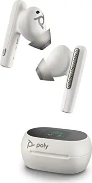 Poly Voyager Free 60+ UC, USB-A, Teams, white sand