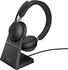 Jabra Evolve2 65 stereo USB-C MS with Charging Stand black