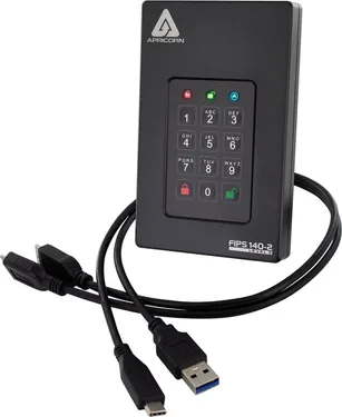 Apricorn Aegis Fortress L3, 500GB, USB 3.0 Micro-B