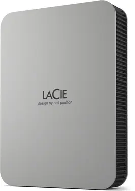 LaCie Mobile Drive V2, Moon Silver, 4TB, USB-C 3.0