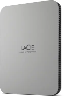 LaCie Mobile Drive V2, Moon Silver, 1TB, USB-C 3.0