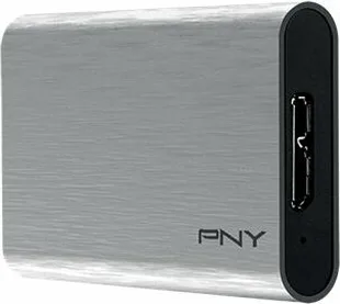 PNY Elite USB 3.0 Portable SSD, Silver, 960GB, USB 3.0 Micro-B