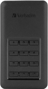 Verbatim Store 'n' Go Secure Portable SSD, 256GB, USB-C 3.0