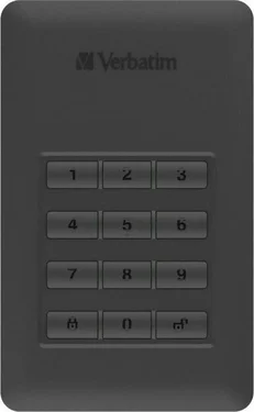 Verbatim Store 'n' Go Secure Portable HDD, 2TB, USB-C 3.0