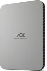 LaCie Mobile Drive V2, Moon Silver, 1TB, USB-C 3.0