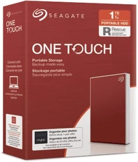 Seagate One Touch Portable HDD, Red, 1TB, +Rescue, USB 3.0 Micro-B