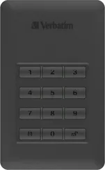 Verbatim Store 'n' Go Secure Portable HDD, 1TB, USB-C 3.0