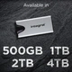 Integral SlimXpress Pro Portable SSD, 2TB, USB-C 3.2