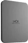 LaCie Mobile Drive Secure, Space Gray, 2TB, USB-C 3.0