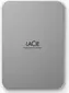 LaCie Mobile Drive V2, Moon Silver, 4TB, USB-C 3.0