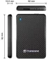 Transcend ESD400 Portable SSD, 1TB, USB-A 3.0