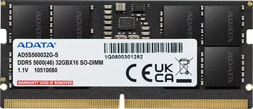 ADATA SO-DIMM 32GB, DDR5-5600, CL46-45-45, on-die ECC