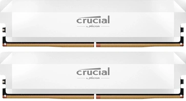 Crucial Pro Overclocking White DIMM Kit 64GB, DDR5-6400, CL40-40-40-84