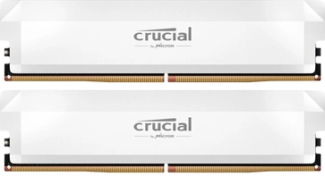 Crucial Pro Overclocking White DIMM Kit 32GB, DDR5-6400, CL38-40-40-84