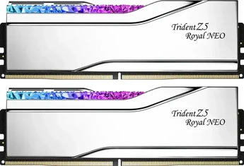 G.Skill Trident Z5 Royal NEO RGB Silver DIMM Kit 48GB, DDR5-8000, CL40-48-48-128