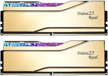 G.Skill Trident Z5 Royal RGB Gold DIMM Kit 48GB, DDR5-8000, CL40-48-48-128, on-die ECC