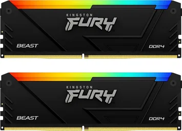 Kingston FURY Beast RGB DIMM Kit 16GB, DDR4-3200, CL16-18-18