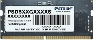 Patriot Signature Line SO-DIMM 16GB, DDR5-4800, CL40-40-40-77, on-die ECC