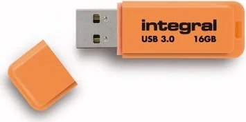 Integral Neon orange 16GB, USB-A 3.0