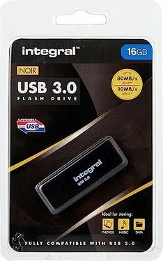 Integral Noir 16GB, USB-A 3.0