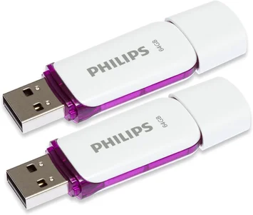 Philips Snow Edition Magic Purple 64GB, USB-A 2.0, 2er-Pack