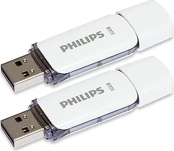 Philips Snow Edition Shadow Grey 32GB, USB-A 2.0, 2er-Pack