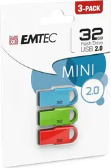 Emtec D250 Mini 32GB, USB-A 2.0, 3er-Pack