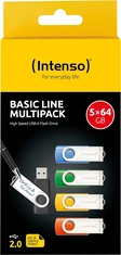 Intenso Basic Line 64GB, USB-A 2.0, 5er-Pack