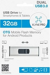 Xlyne OTG Retractable Dual Key 32GB, USB-A 3.0/USB 2.0 Micro-B