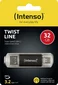 Intenso Twist Line 32GB, USB-A 3.0/USB-C 3.0