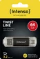 Intenso Twist Line 64GB, USB-A 3.0/USB-C 3.0