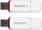 Philips Snow Edition Magic Purple 64GB, USB-A 2.0, 2er-Pack