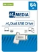 Verbatim MyMEDIA MyDual 64GB, USB-A 3.0/USB-C 3.0